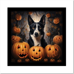 Black Canaan dog Halloween Posters and Art